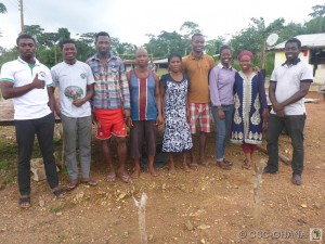 with local community members